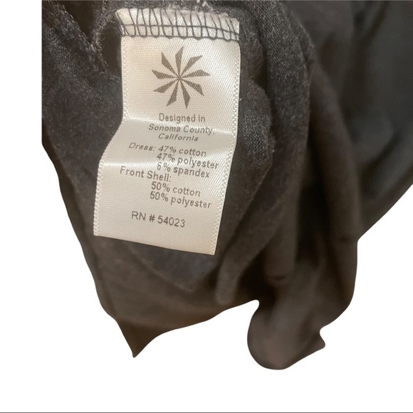 Athleta Women's Charcoal Duet‎ Cross Faux Wrap Surplice Mini Dress Size XS - Picture 7 of 8